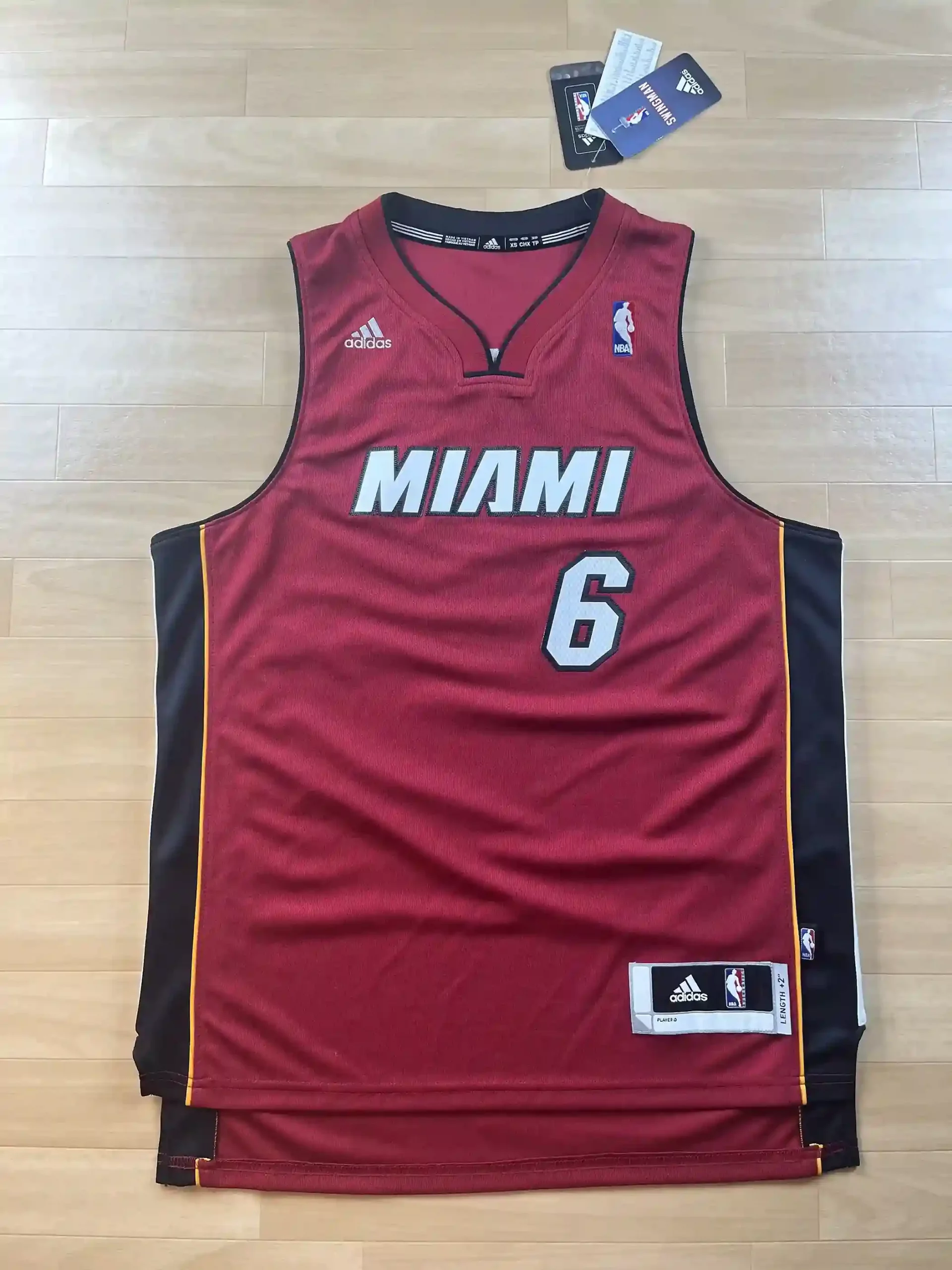 Maillot NBA LeBron James Miami Heat 2012-2013 authentique face avant