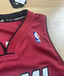 Logos brodés et détails marque Maillot NBA LeBron James Miami Heat 2012-2013