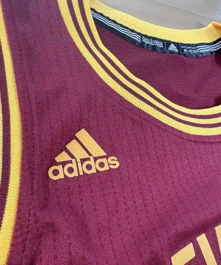Logos brodés et détails marque Maillot NBA LeBron James Cleveland Cavaliers 2014-2017