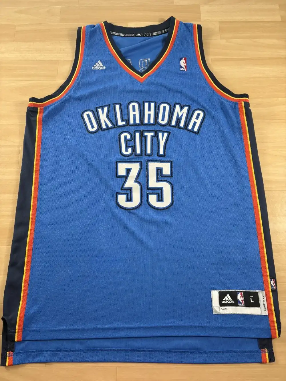 Maillot NBA Kevin Durant Oklahoma City Thunder 2010-2014 authentique face avant