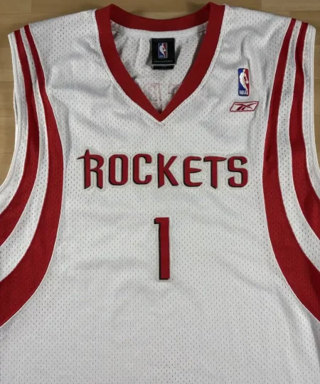 Zoom avant Maillot NBA Tracy McGrady Houston Rockets 2004-2006