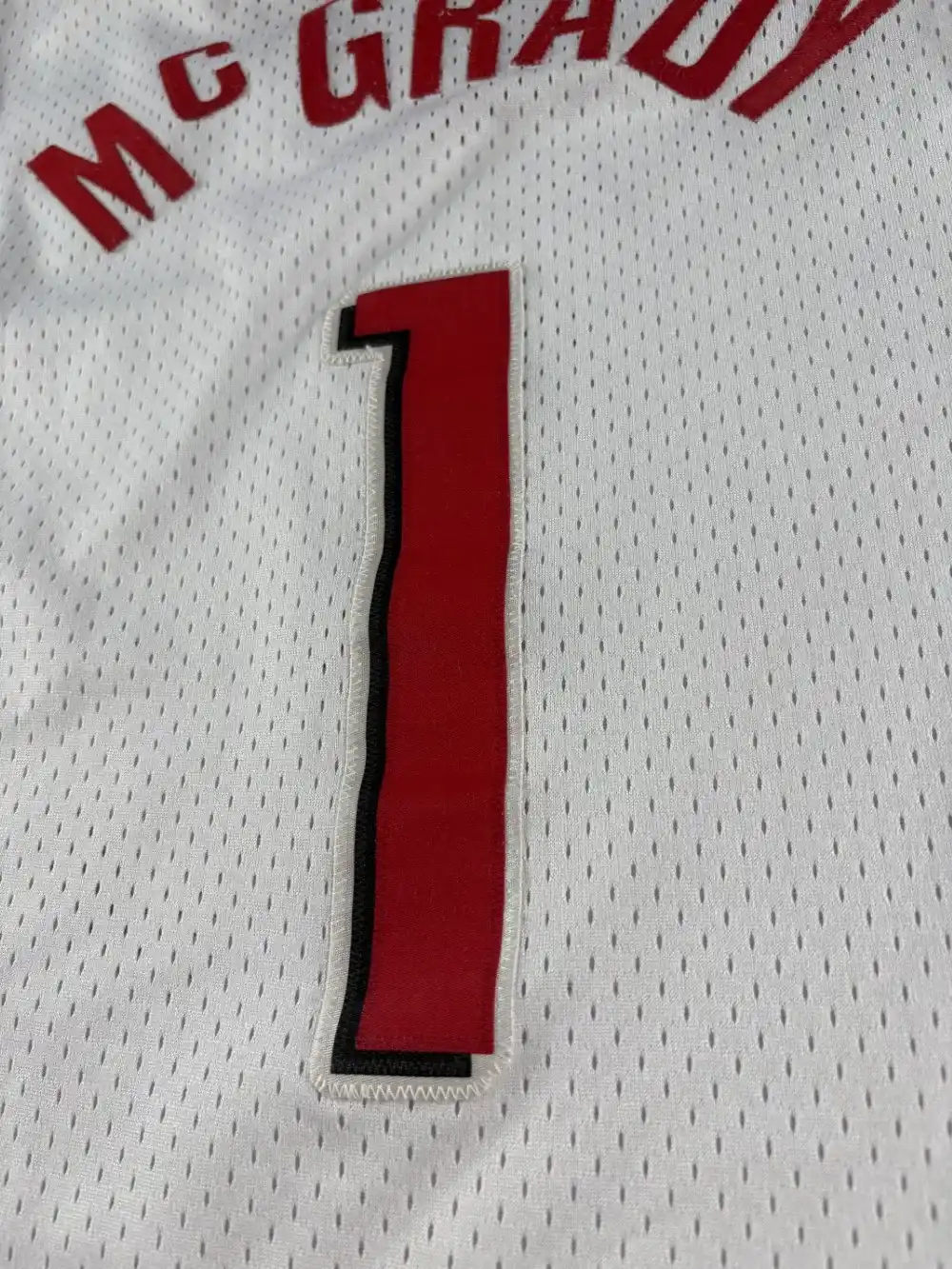 Détail état et défaut occasion Maillot NBA Tracy McGrady Houston Rockets 2004-2006