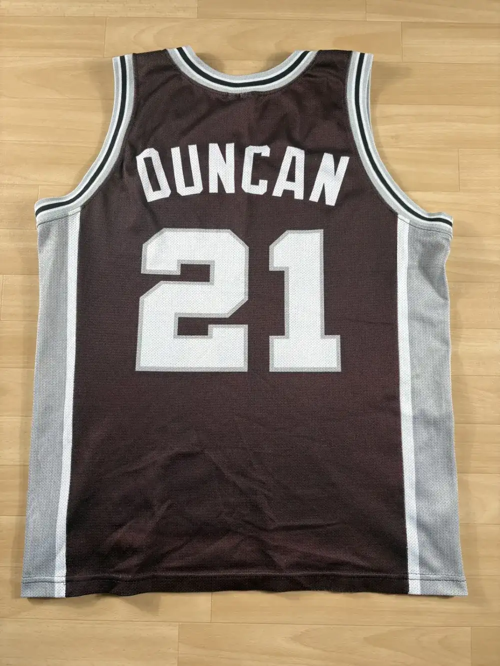 Maillot NBA Tim Duncan San Antonio Spurs 1997-2003 dos nom et numéro
