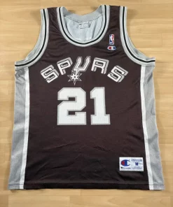 Maillot NBA Tim Duncan San Antonio Spurs 1997-2003 authentique face avant