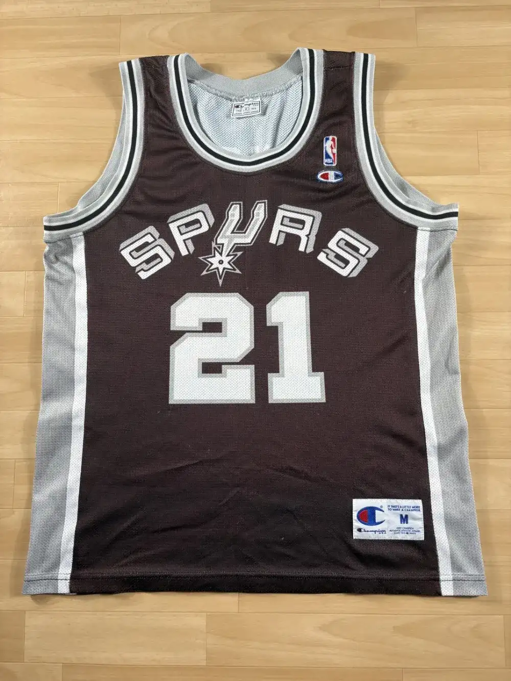 Maillot NBA Tim Duncan San Antonio Spurs 1997-2003 authentique face avant