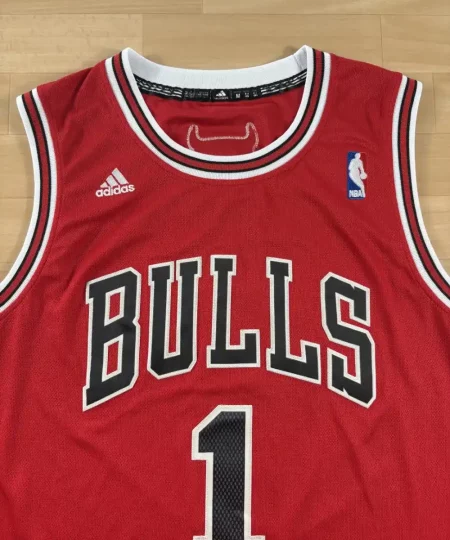 Zoom avant Maillot NBA Derrick Rose Chicago Bulls 2010-2014