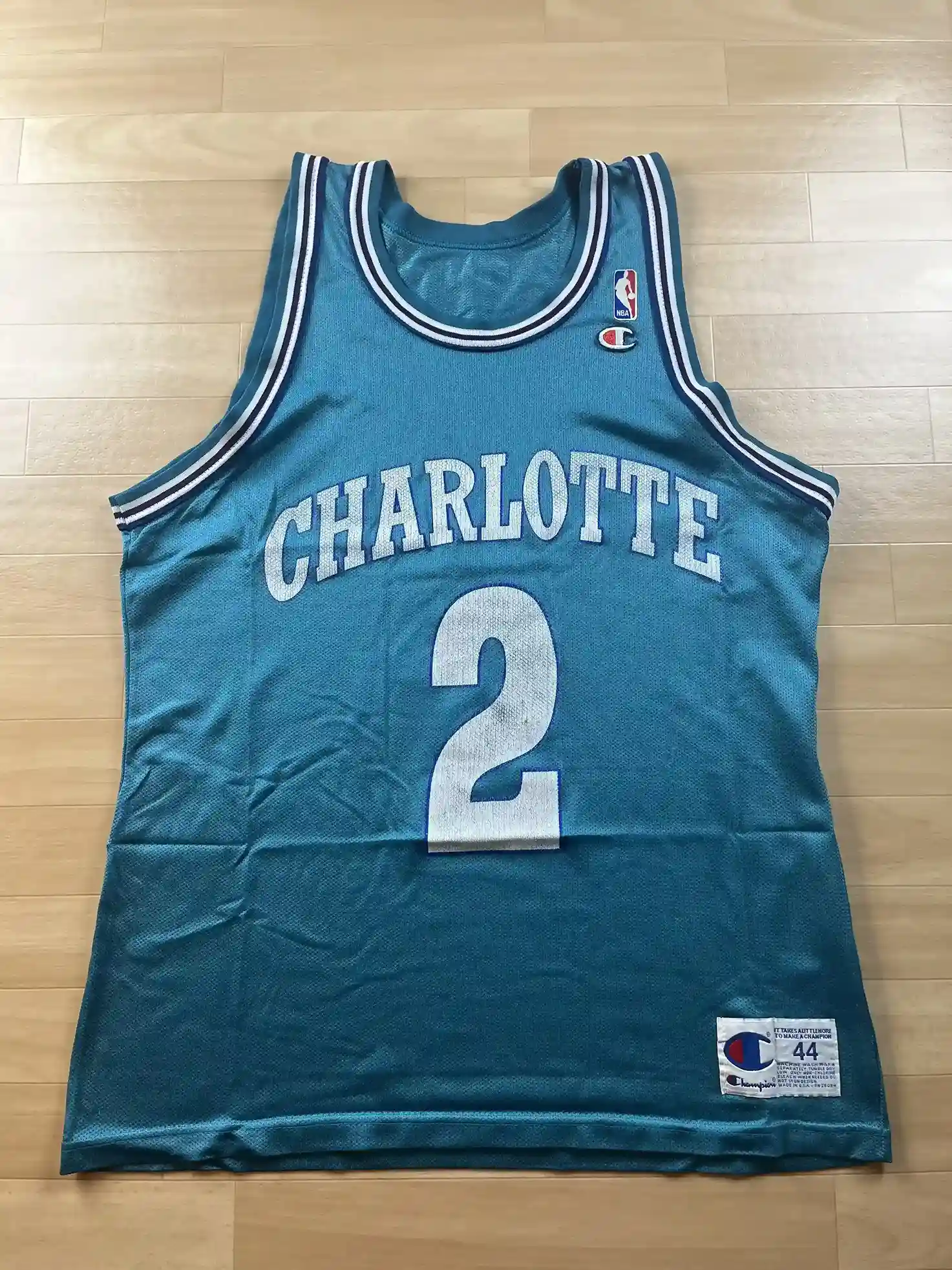 Maillot NBA Larry Johnson Charlotte Hornets 1991-1995 authentique face avant