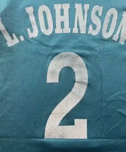 Détail état et défaut occasion Maillot NBA Larry Johnson Charlotte Hornets 1991-1995