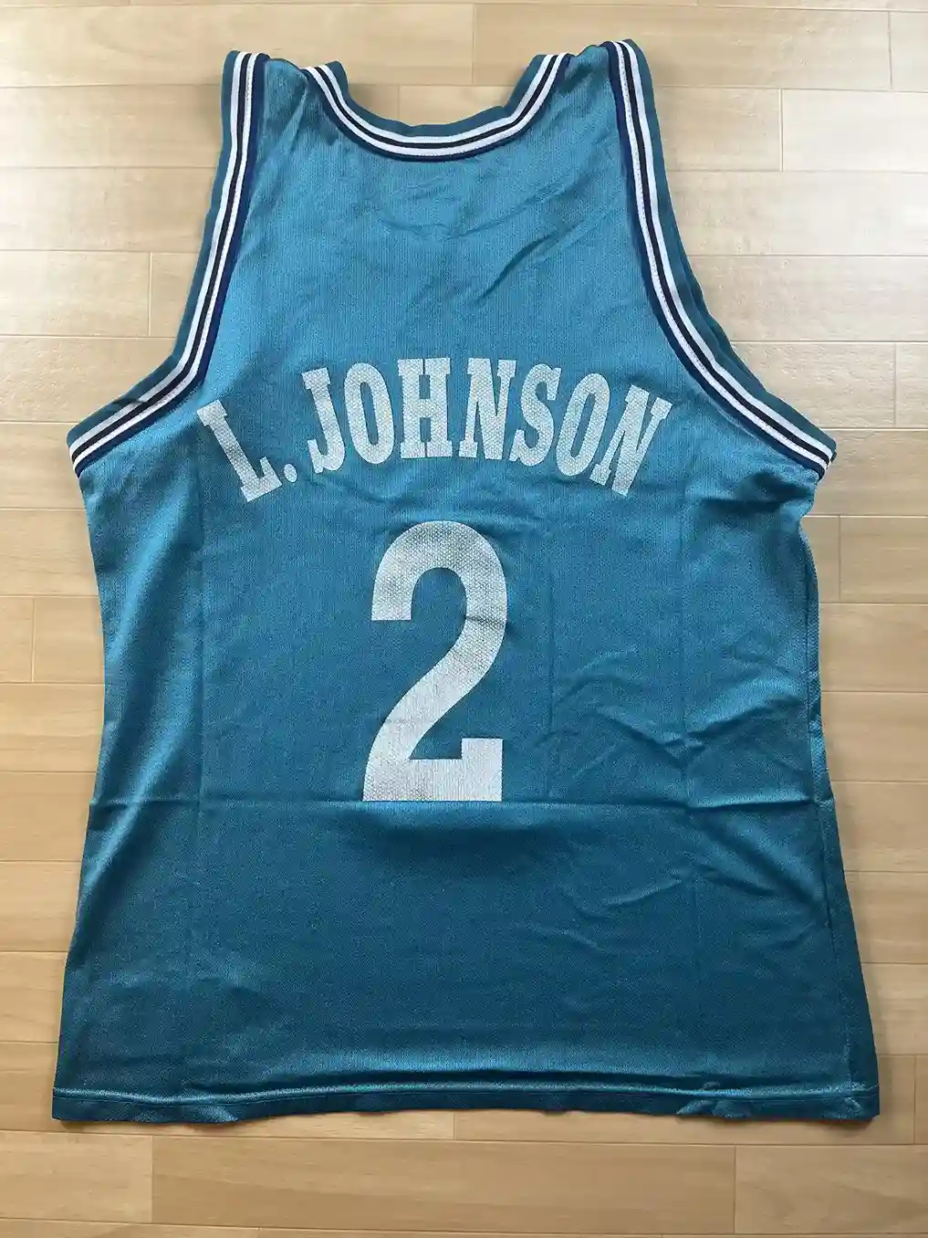 Maillot NBA Larry Johnson Charlotte Hornets 1991-1995 dos nom et numéro