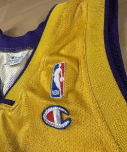 Logos brodés et détails marque Maillot NBA Kobe Bryant Los Angeles Lakers 2003-2006