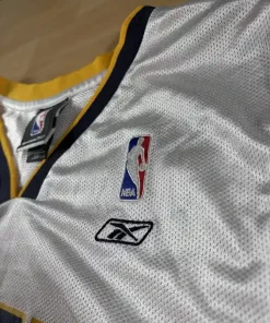 Logos brodés et détails marque Maillot NBA Jermaine O’Neal Indiana Pacers 2005-2006