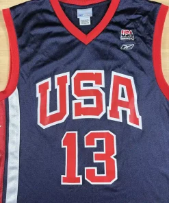 Zoom avant Maillot NBA Tim Duncan Team USA 2002