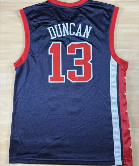 Maillot NBA Tim Duncan Team USA 2002 dos nom et numéro