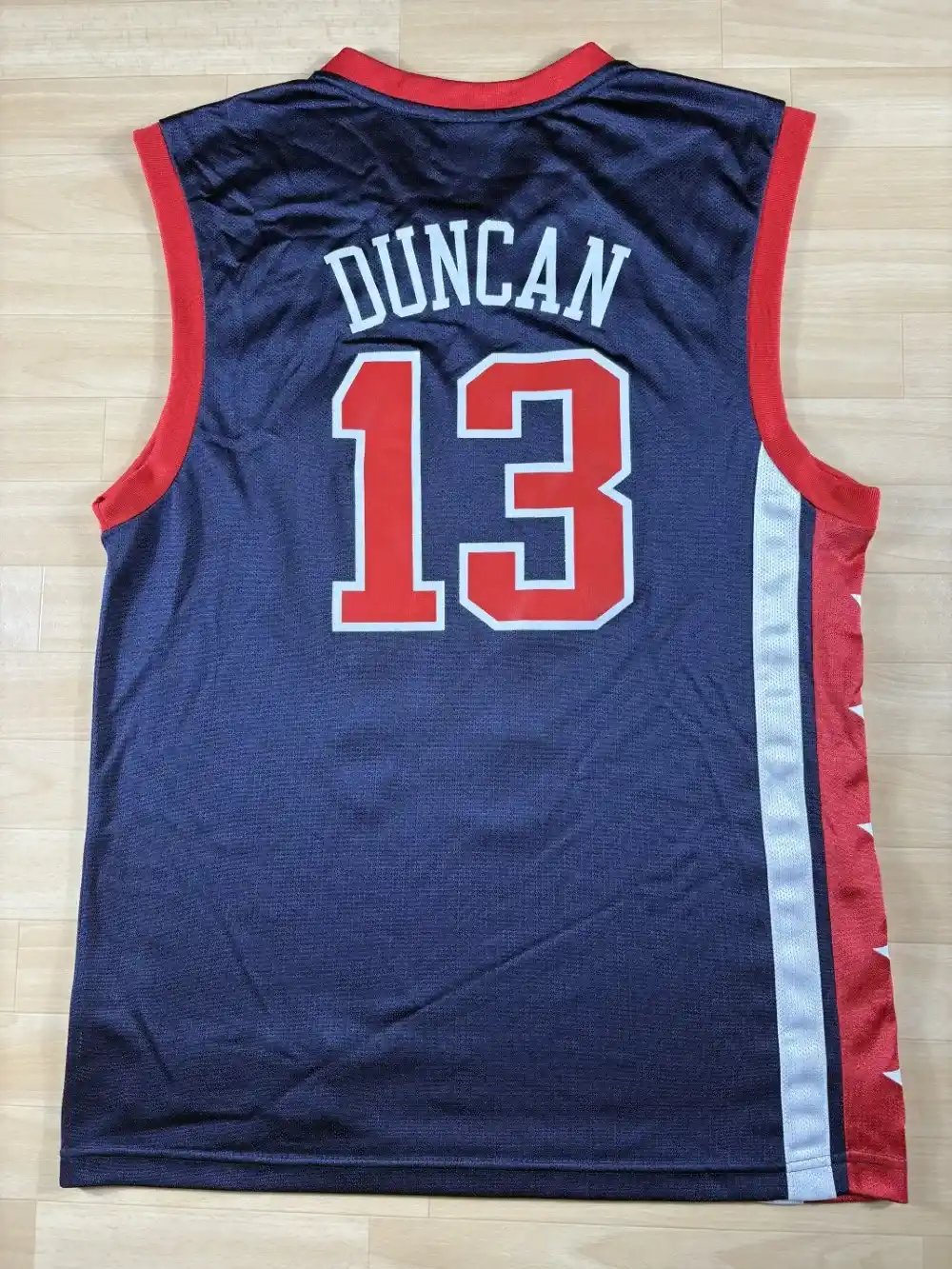 Maillot NBA Tim Duncan Team USA 2002 dos nom et numéro