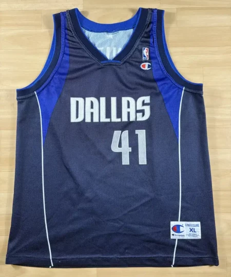 Maillot NBA Dirk Nowitzki Dallas Mavericks 2001-2010 authentique face avant
