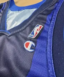 Logos brodés et détails marque Maillot NBA Dirk Nowitzki Dallas Mavericks 2001-2010