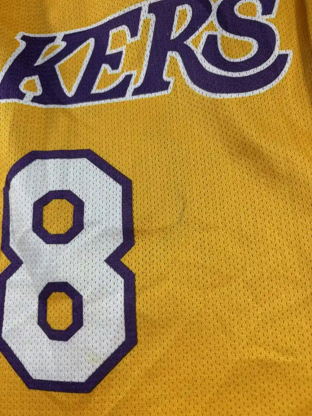 Détail état et défaut occasion Maillot NBA Kobe Bryant Los Angeles Lakers 1997-2003