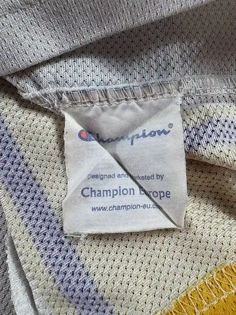 Étiquettes d'origine et instruction de lavage Maillot NBA Kobe Bryant Los Angeles Lakers 2003-2006
