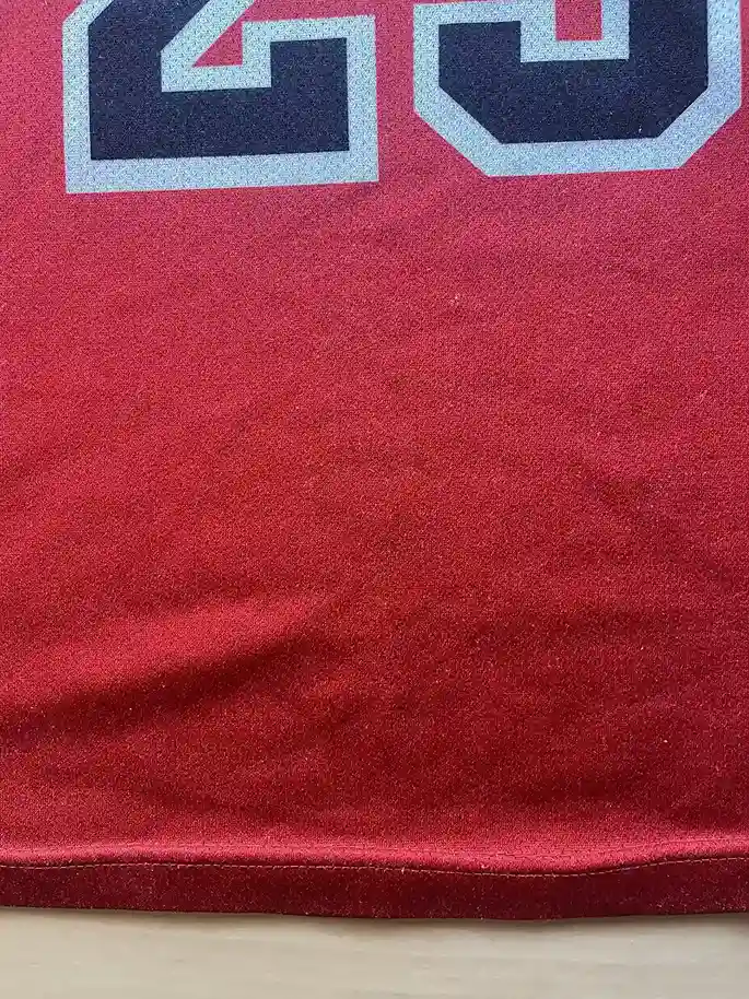 Détail état et défaut occasion Maillot NBA Michael Jordan Chicago Bulls 1996-1998