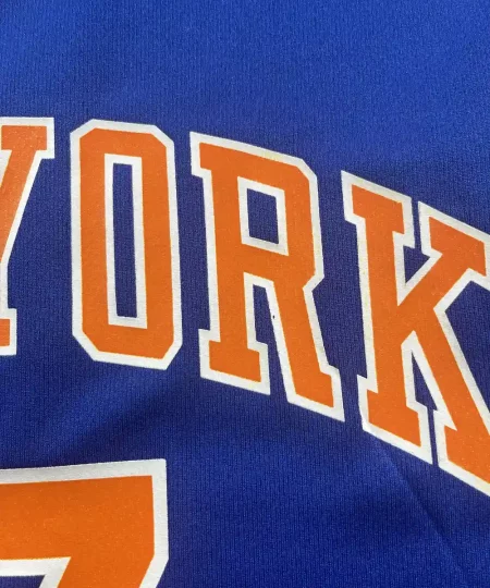 Détail léger trou Maillot NBA Jeremy Lin New York Knicks 2011-2012