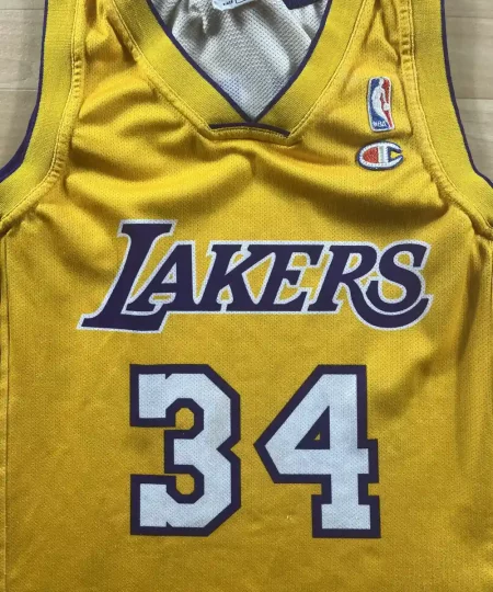 Zoom avant Maillot NBA Shaquille O'neale Los Angeles Lakers 1999-2004