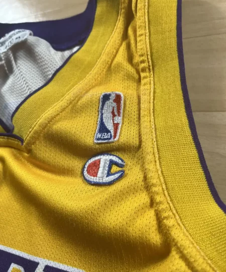 Logos brodés et détails marque Maillot NBA Shaquille O'neale Los Angeles Lakers 1999-2004