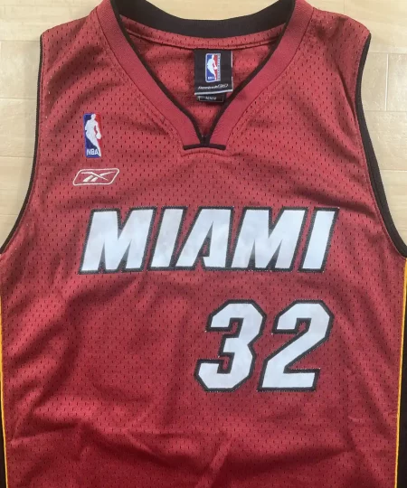 Zoom avant Maillot NBA Shaquille O'Neale Miami Heat 2004-2006