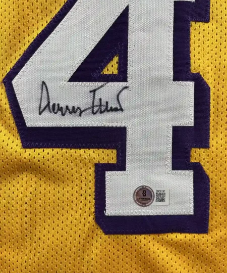 Dédicage numéro 4 Maillot NBA Jerry West (dédicacé) Los Angeles Lakers 1960-1974
