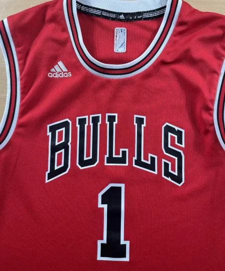 Zoom avant Maillot NBA Derrick Rose Chicago Bulls 2010-2016