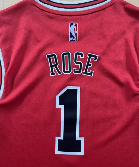 Zoom arrière Maillot NBA Derrick Rose Chicago Bulls 2010-2016