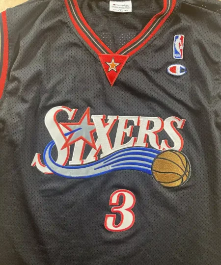 Zoom avant Maillot NBA Allen Iverson Philadelphie 76ers 2003-2006