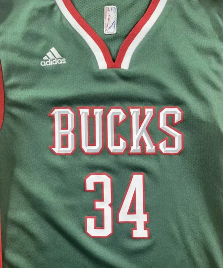 Zoom avant Maillot NBA Giannis Antetokoumpo Milwaukee Bucks 2013-2015