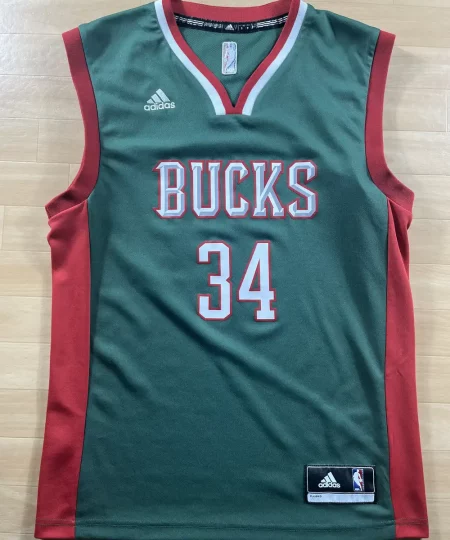 Maillot NBA Giannis Antetokoumpo Milwaukee Bucks 2013-2015 authentique face avant