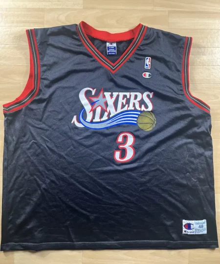 Maillot NBA Allen Iverson Philadelphia 76ers (Version US) 2000-2002 authentique face avant
