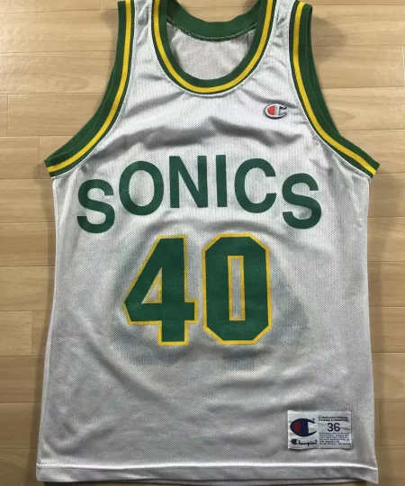 Maillot NBA Shawn Kemp Seattle Supersonics (Version US) 1991-1995 authentique face avant